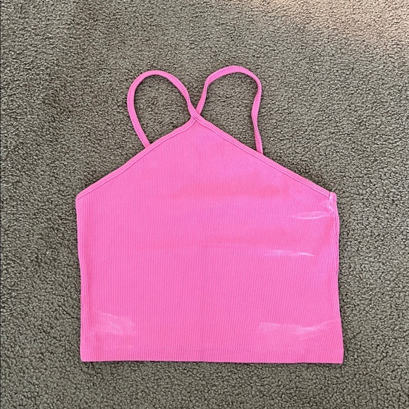 Zara Tops - Zara Pink Ribbed Tank Top